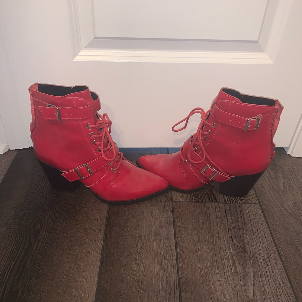 Steve Madden red booties